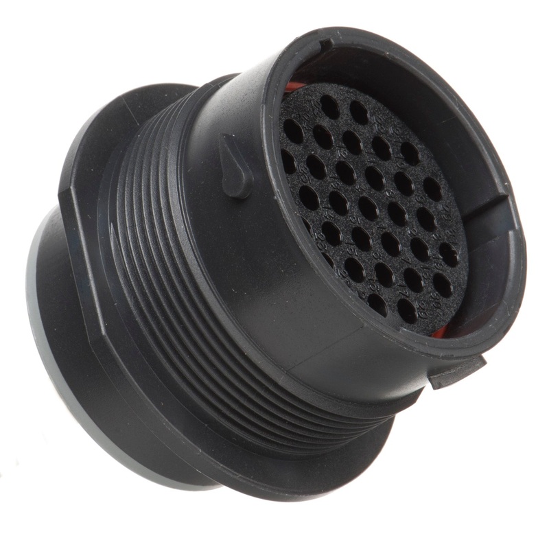 HDP24-24-31ST – HDP20 Series – 31 Socket Receptacle – 24 Shell, T Seal, Reverse, Flange