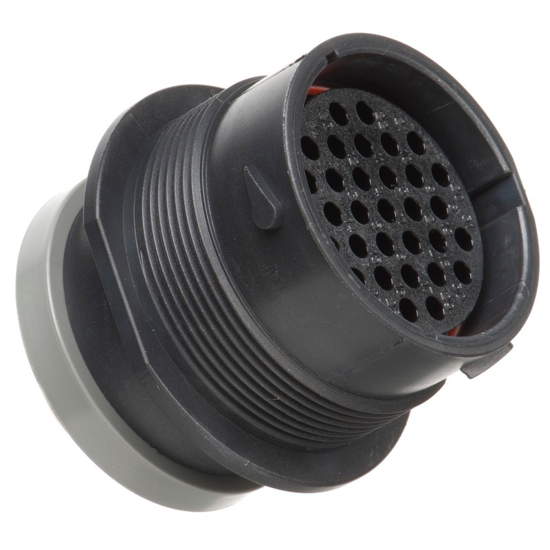 HDP24-24-31ST-L017 – HDP20 Series – 31 Socket Receptacle – 24 Shell, T Seal, Reverse, Ring Adapter, Flange