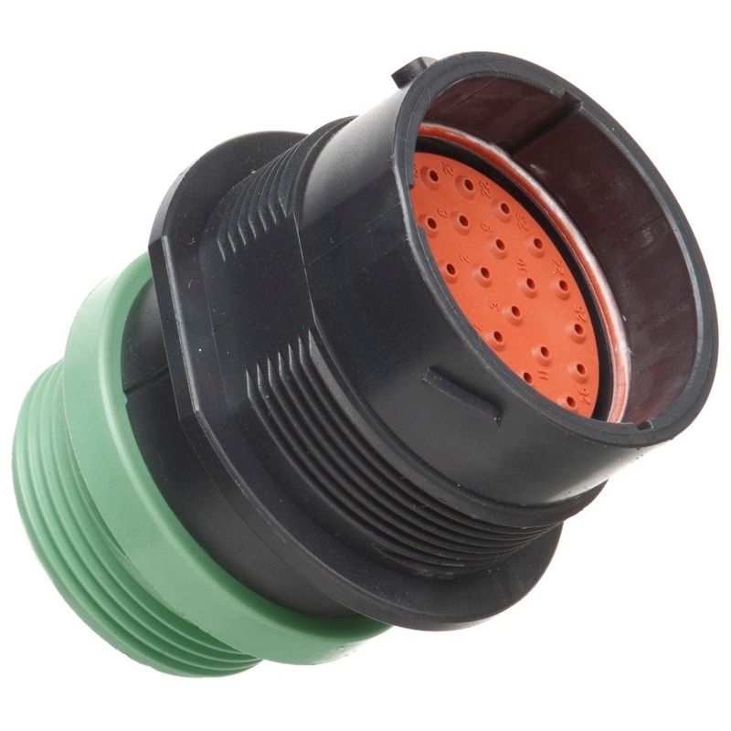 HDP24-24-33PN-L015 – HDP20 Series – 33 Pin Receptacle – 24 Shell, N Seal, Threaded Adapter, Flange
