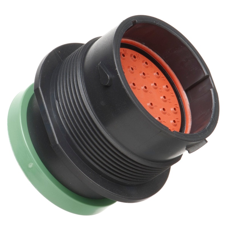 HDP24-24-33PN-L017 – HDP20 Series – 33 Pin Receptacle – 24 Shell, N Seal, Ring Adapter, Flange