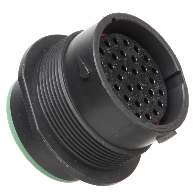 HDP24-24-33SN – HDP20 Series – 33 Socket Receptacle – 24 Shell, N Seal, Reverse, Flange