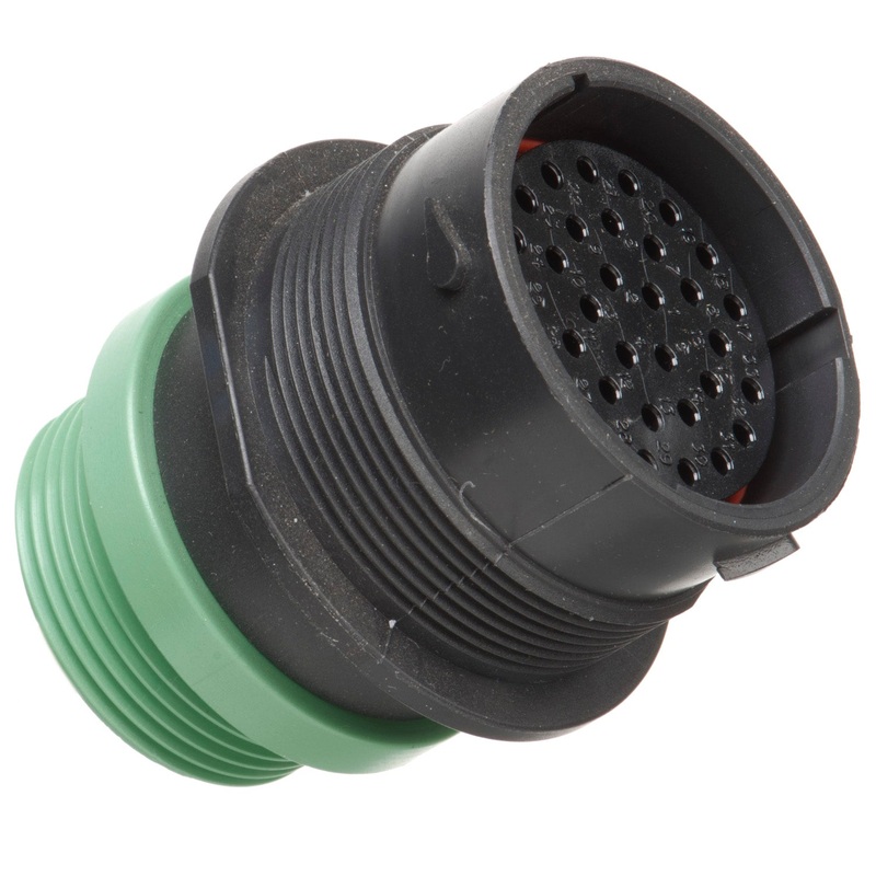HDP24-24-33SN-L015 – HDP20 Series – 33 Socket Receptacle – 24 Shell, N Seal, Reverse, Threaded Adapter, Flange