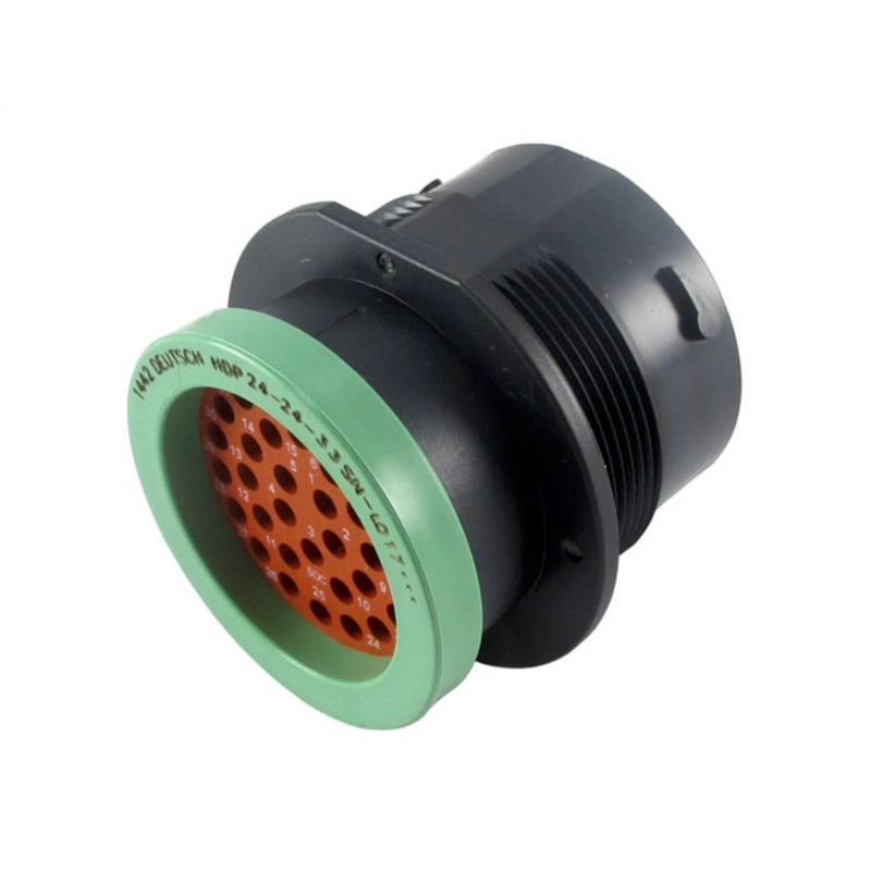 HDP24-24-33SN-L017 – HDP20 Series – 33 Socket Receptacle – 24 Shell, N Seal, Reverse, Ring Adapter, Flange