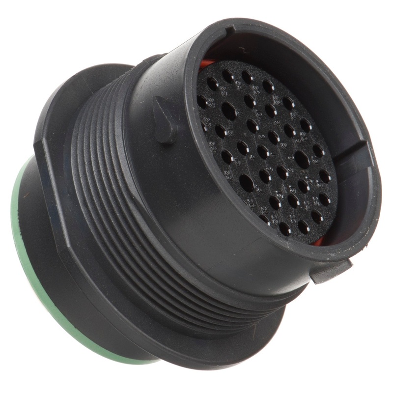 HDP24-24-35SN – HDP20 Series – 35 Socket Receptacle – 24 Shell, N Seal, Reverse, Flange