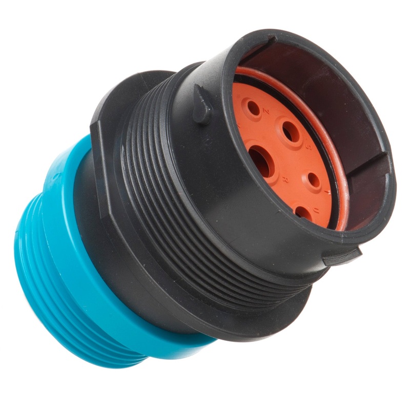 HDP24-24-9PE-L015 – HDP20 Series – 9 Pin Receptacle – 24 Shell, E Seal, Threaded Adapter, Flange