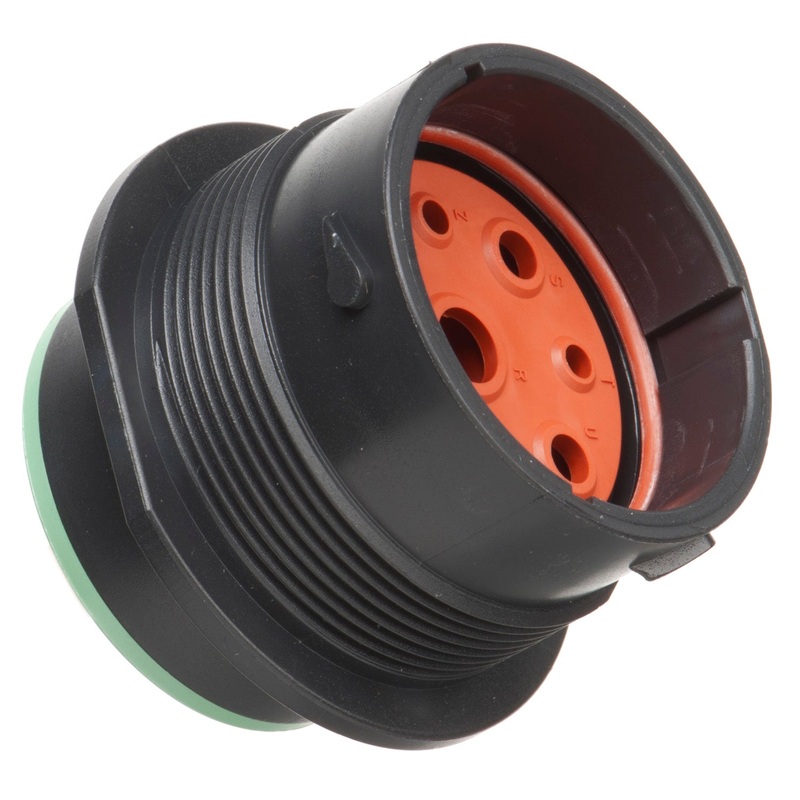 HDP24-24-9PN – HDP20 Series – 9 Pin Receptacle – 24 Shell, N Seal, Flange