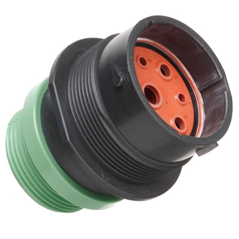 HDP24-24-9PN-L015 – HDP20 Series – 9 Pin Receptacle – 24 Shell, N Seal, Threaded Adapter, Flange