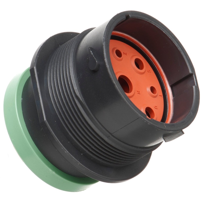 HDP24-24-9PN-L017 – HDP20 Series – 9 Pin Receptacle – 24 Shell, N Seal, Ring Adapter, Flange
