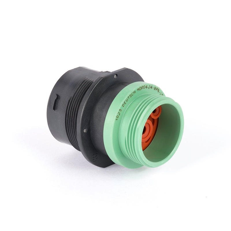 HDP24-24-9SN-L015 – HDP20 Series – 9 Socket Receptacle – 24 Shell, N Seal, Reverse, Threaded Adapter, Flange