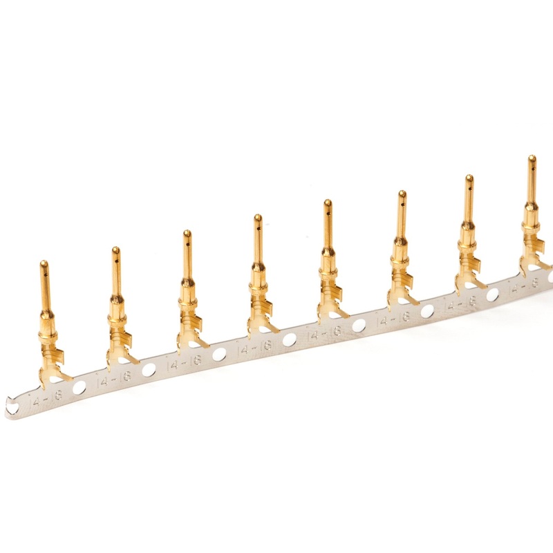 1060-14-0144 – Stamped & Formed Pin – Size 16  –  14-18 AWG, .095-.150 Insulation, 13 Amps, Gold Plated, Qty – 1 pin