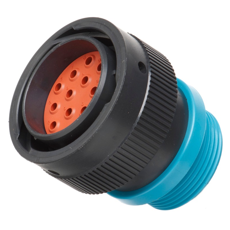 HDP26-24-16PE-L015 – HDP20 Series – 16 Pin Plug – 24 Shell, E Seal, Reverse, Threaded Adapter