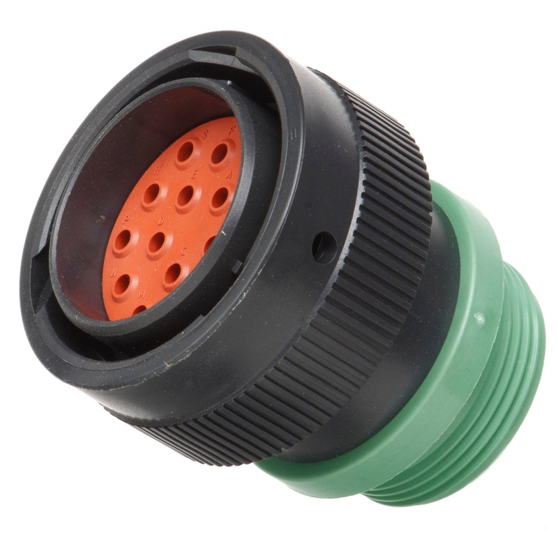 HDP26-24-16PN-L015 – HDP20 Series – 16 Pin Plug – 24 Shell, N Seal, Reverse, Threaded Adapter