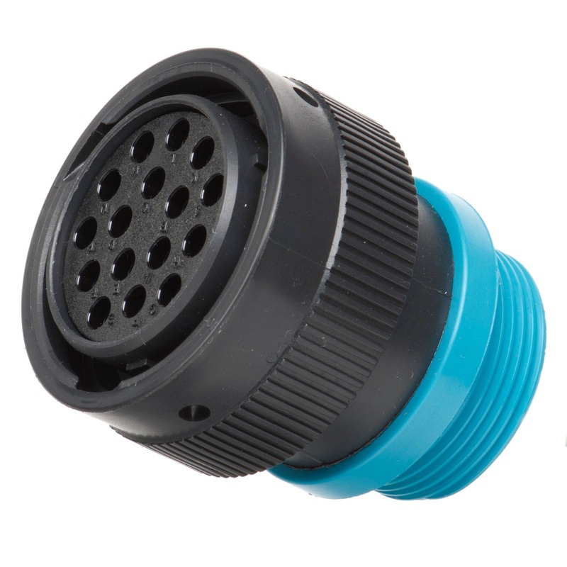 HDP26-24-16SE-L015 – HDP20 Series – 16 Socket Plug – 24 Shell,  E Seal, Threaded Adapter