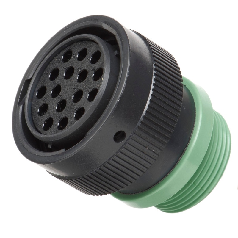 HDP26-24-16SN-L015 – HDP20 Series – 16 Socket Plug – 24 Shell, N Seal, Threaded Adapter