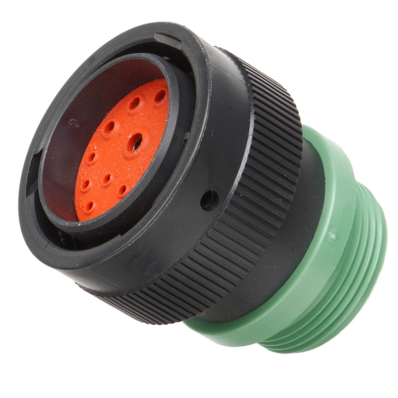 HDP26-24-18PN-L015 – HDP20 Series – 18 Pin Plug – 24 Shell, N Seal, Reverse, Threaded Adapter