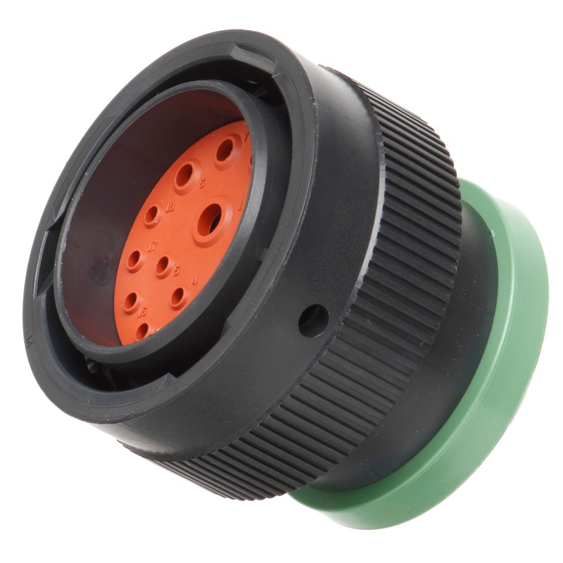 HDP26-24-18PN-L017 – HDP20 Series – 18 Pin Plug – 24 Shell, N Seal, Reverse, Ring Adapter