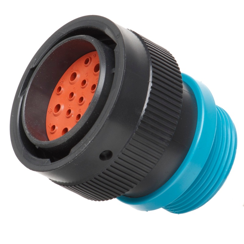 HDP26-24-19PE-L015 – HDP20 Series – 19 Pin Plug – 24 Shell, E Seal, Reverse, Threaded Adapter