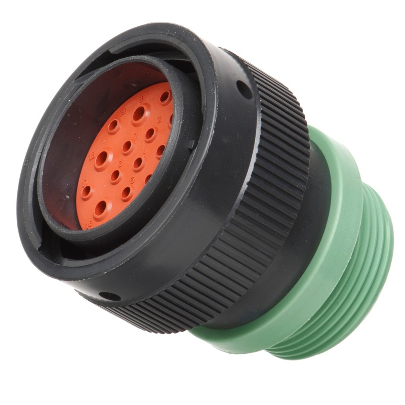 HDP26-24-19PN-L015 – HDP20 Series – 19 Pin Plug – 24 Shell, N Seal, Reverse, Threaded Adapter