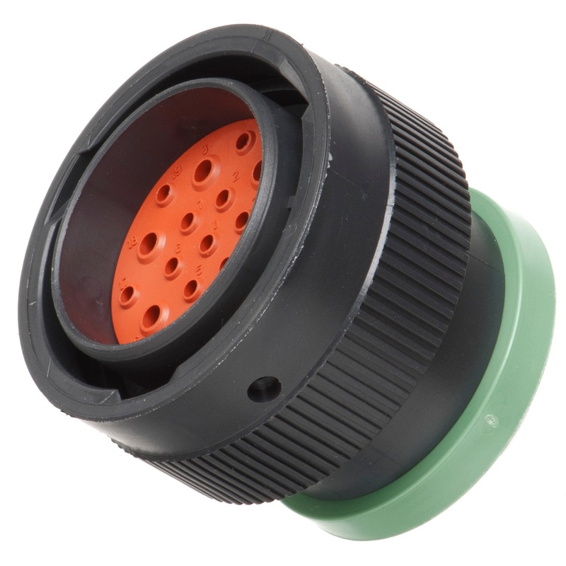 HDP26-24-19PN-L017 – HDP20 Series – 19 Pin Plug – 24 Shell, N Seal, Reverse, Ring Adapter