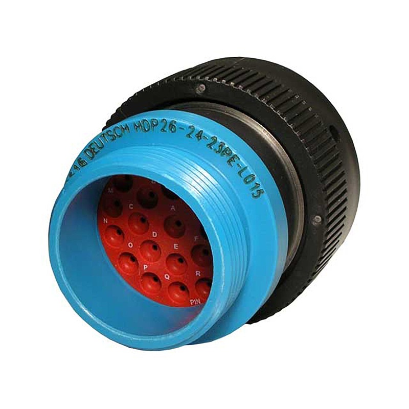HDP26-24-23PE-L015 – HDP20 Series – 23 Pin Plug – 24 Shell, E Seal, Reverse, Threaded Adapter