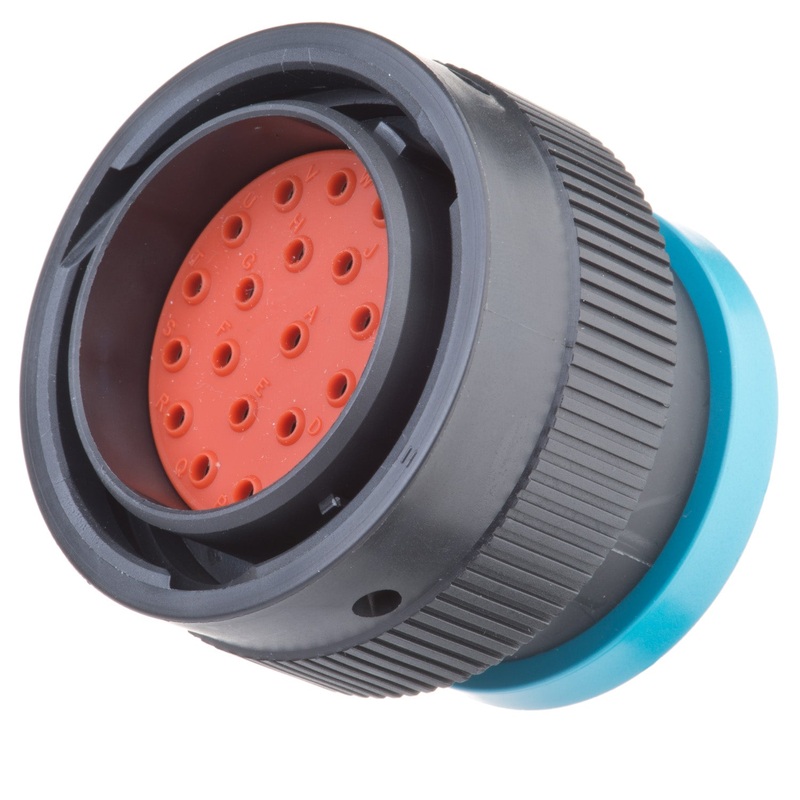 HDP26-24-23PE-L017 – HDP20 Series – 23 Pin Plug – 24 Shell, E Seal, Reverse, Threaded Adapter