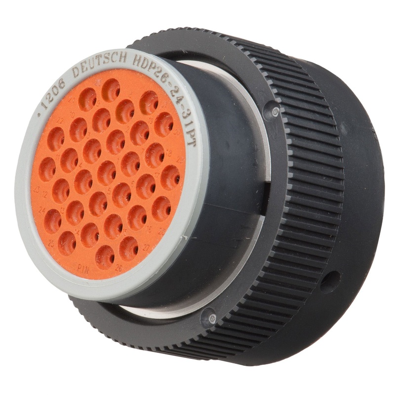 HDP26-24-31PT – HDP20 Series – 31 Pin Plug – 24 Shell, T Seal, Reverse