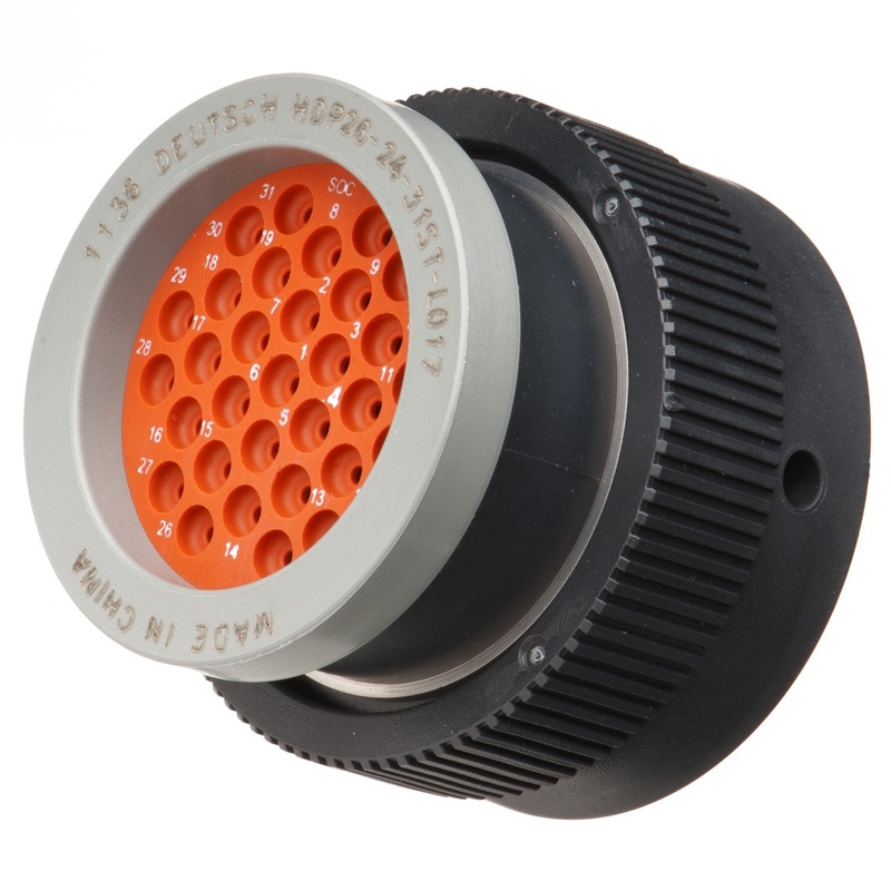 HDP26-24-31ST-L017 – HDP20 Series – 31 Socket Plug – 24 Shell, T Seal, Ring Adapter