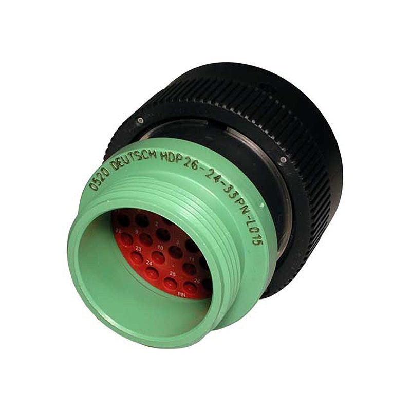 HDP26-24-33PN-L015 – HDP20 Series – 33 Pin Plug – 24 Shell, N Seal, Reverse, Threaded Adapter