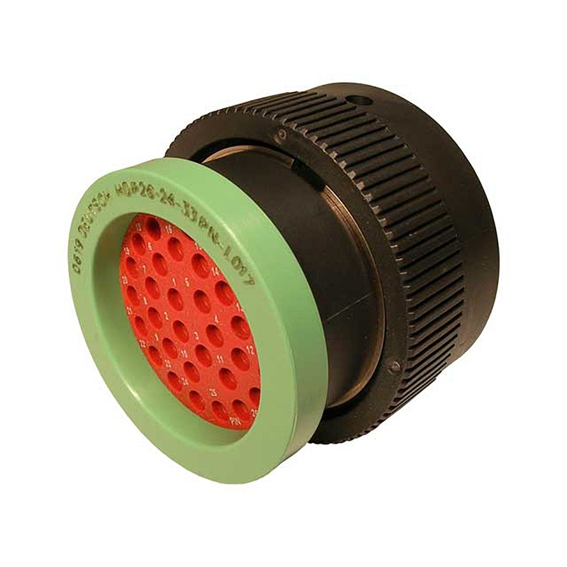 HDP26-24-33PN-L017 – HDP20 Series – 33 Pin Plug – 24 Shell, N Seal, Reverse, Ring Adapter