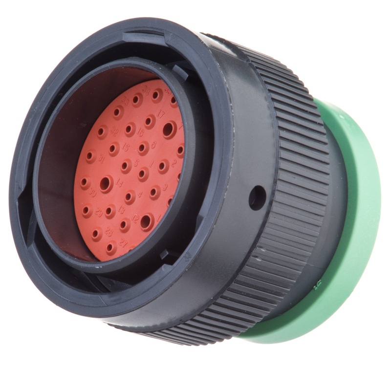 HDP26-24-35PN-L017 – HDP20 Series – 35 Pin Plug – 24 Shell, N Seal, Reverse, Ring Adapter