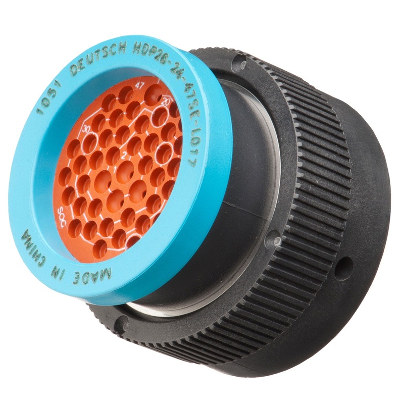 HDP26-24-47SE-L017 – HDP20 Series – 47 Socket Plug – 24 Shell, E Seal, Ring Adapter