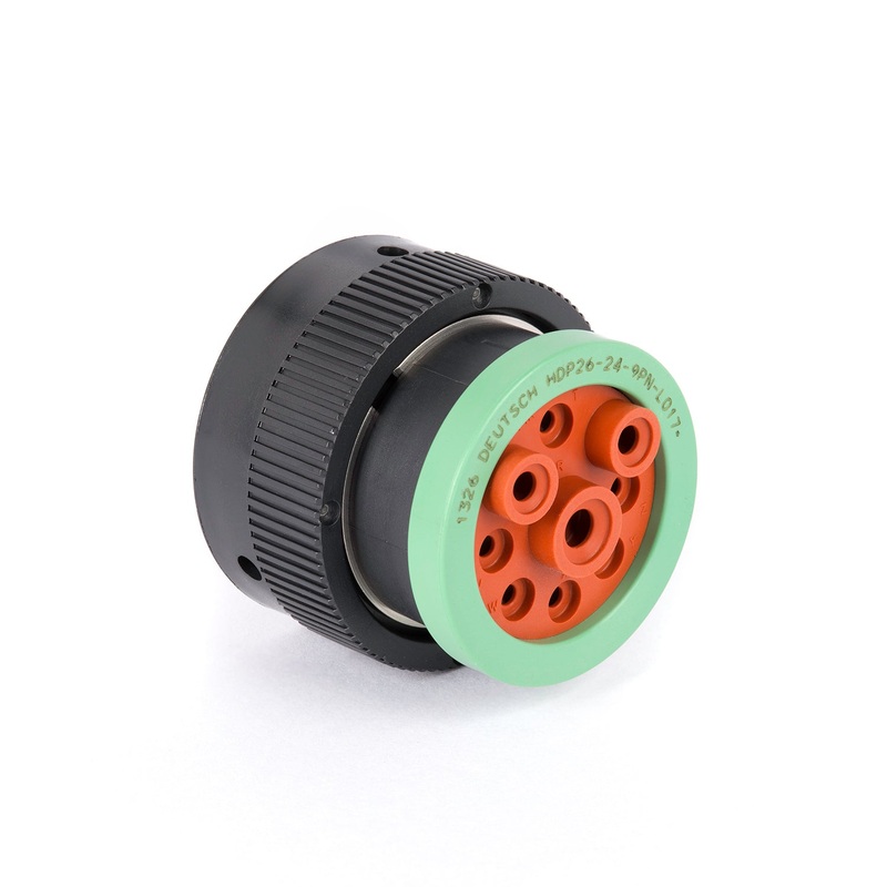 HDP26-24-9PN-L017 – HDP20 Series – 9 Pin Plug – 24 Shell, N Seal, Reverse, Ring Adapter