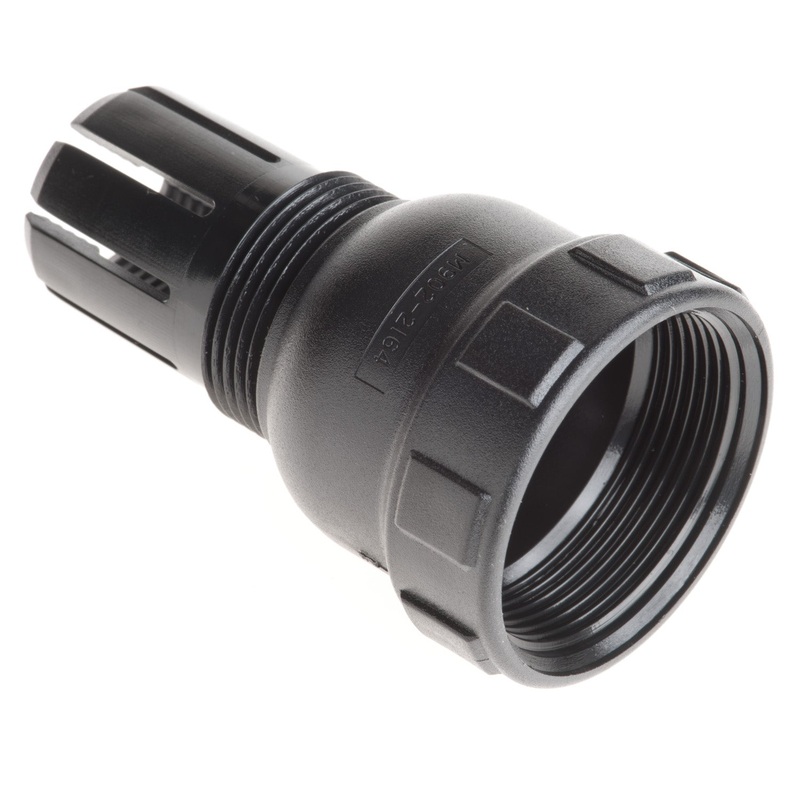 M902-2164 – HD10 Series – Backshell for 6 Cavity Plug & Receptacle – .570-.710 Insulation, Black