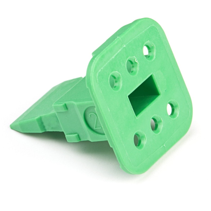 W6S-P012 – DT Series – Wedgelock for 6 Socket Plug – Enhanced, Green