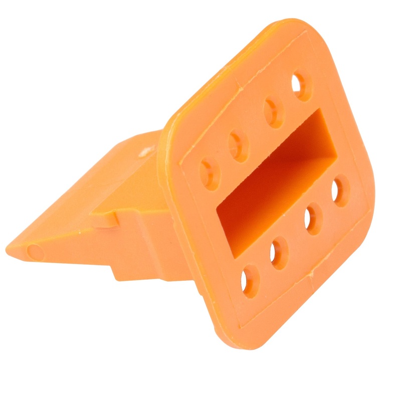 W8S – DT Series – Wedgelock for 8 Socket Plug – Orange