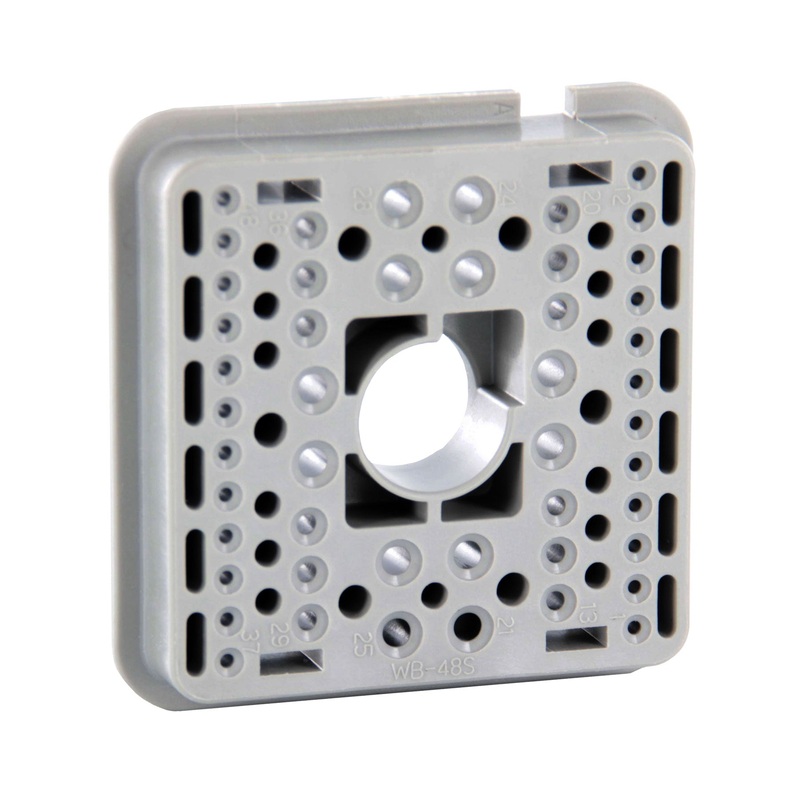 WB-48SA  – DRB Series – 48 Socket Plug Wedgelock – A Key, Gray