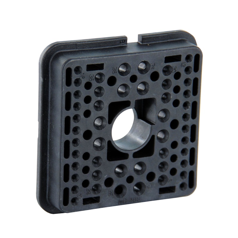 WB-48SB – DRB Series – 48 Socket Plug Wedgelock – B Key, Black