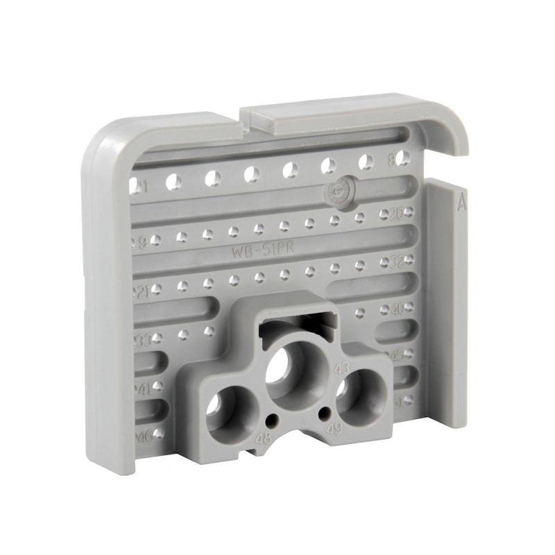 WB-51PAR – DRB Series – 51 Pin Receptacle Right Side Wedgelock – A Key, Gray