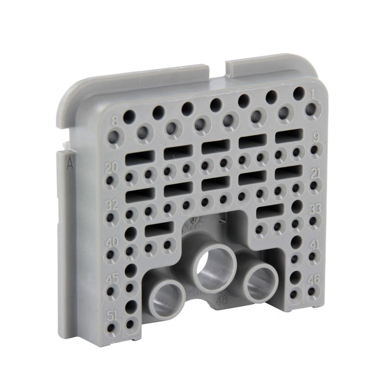 WB-51SAL – DRB Series – 51 Pin Receptacle Left Side Wedgelock – A Key, Grey