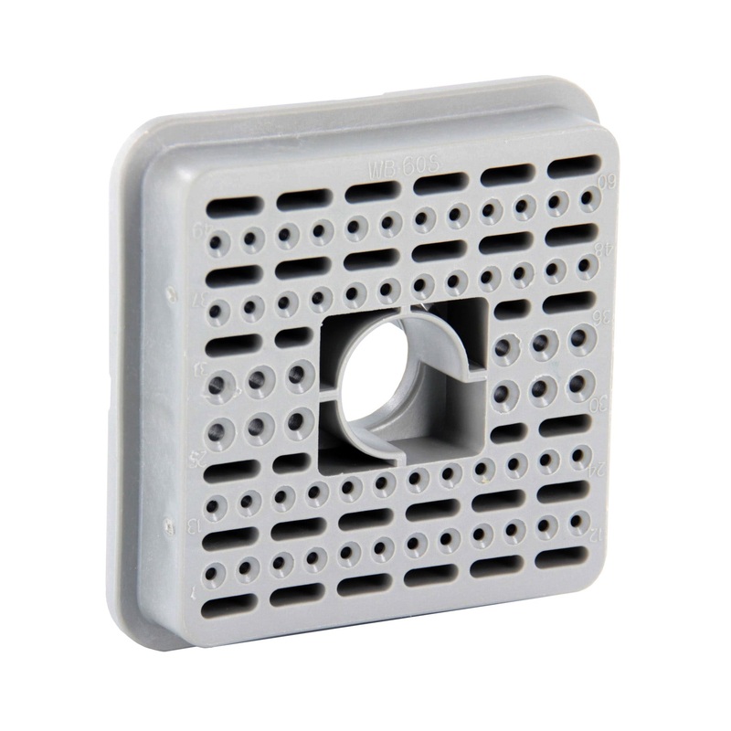 WB-60SA – DRB Series – 60 Socket Plug Wedgelock – A Key, Gray