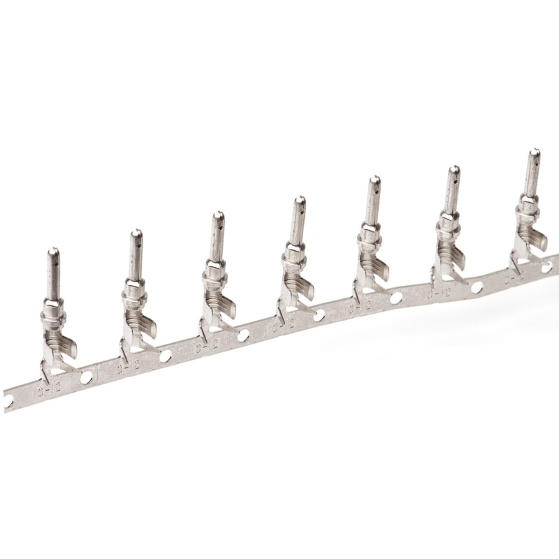 1060-12-0222 – Stamped & Formed Pin – Size 12 – 10 AWG, .140-.204 Insulation, 25 Amps, Nickel Plated, Qty – 1 pin
