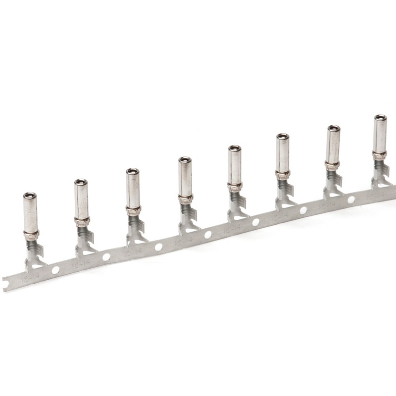 1062-12-0166 – Stamped & Formed Socket – Size 12 – 12-14 AWG, .113-.176 Insulation, 25 Amps, Nickel Plated, Qty – 1 Socket