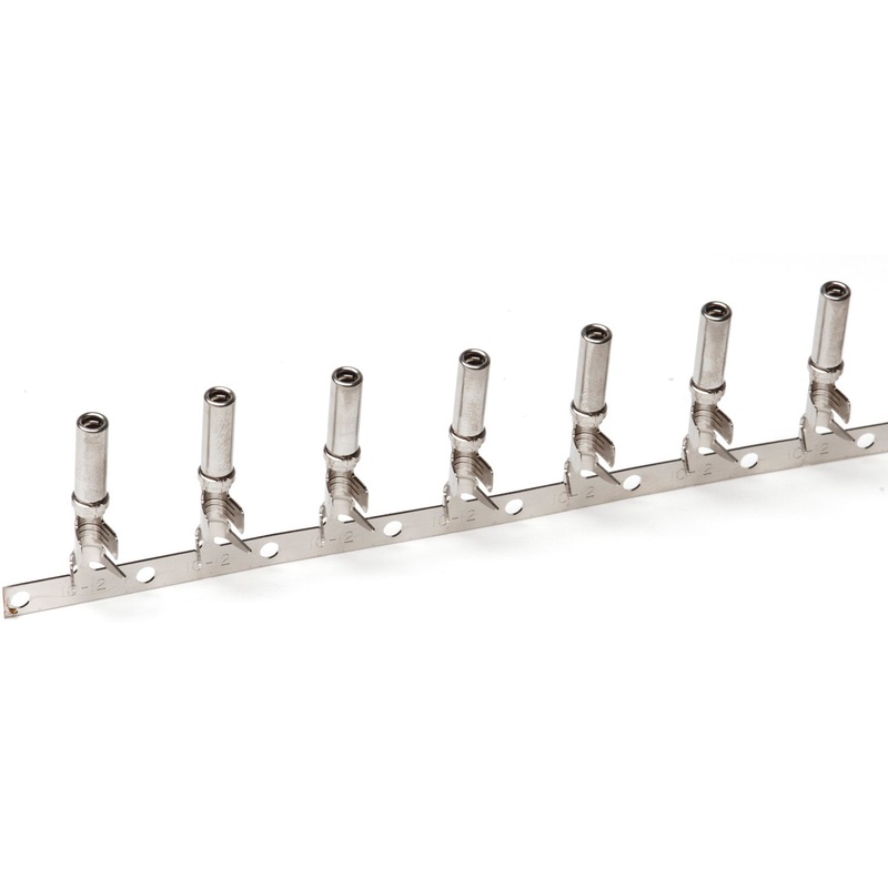 1062-12-0222 – Stamped & Formed Socket – Size 12 – 10 AWG, .140-.204 Insulation, 25 Amps, Nickel Plated, Qty – 1 Socket