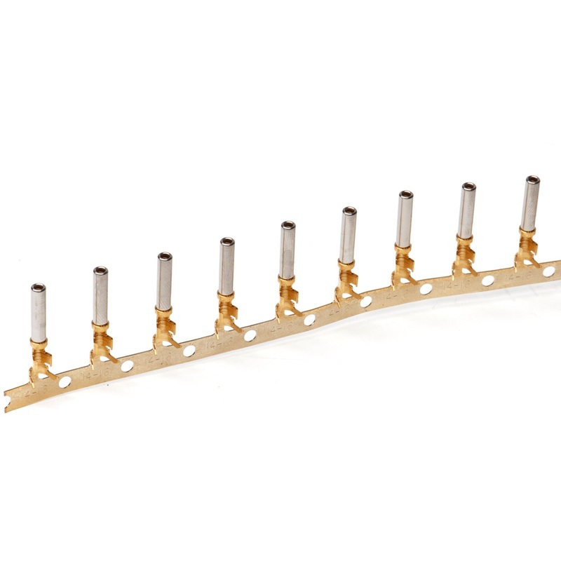 1062-14-0144 – Stamped & Formed Socket – Size 16  – 14-18 AWG, .095-.150 Insulation, 13 Amps, Gold Plated, Qty – 1 Socket