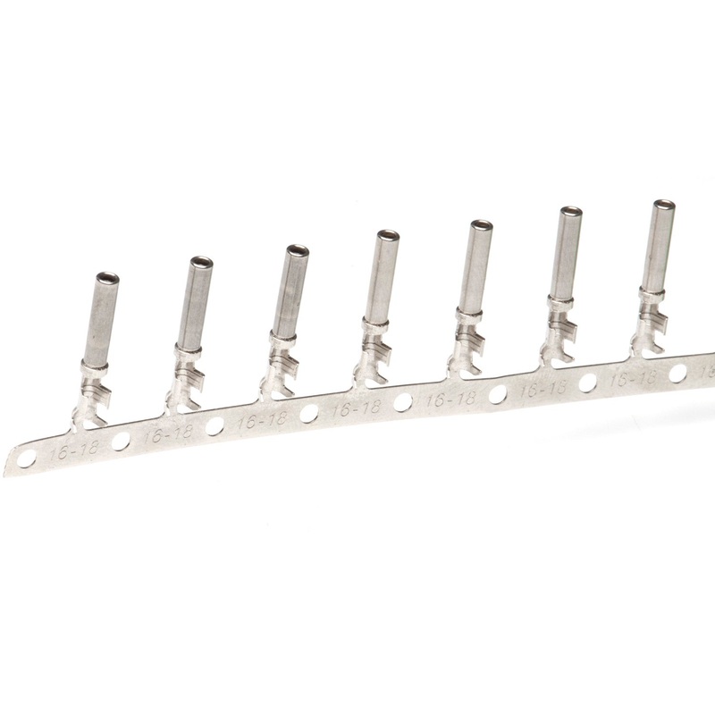 1062-16-0622 – Stamped & Formed Socket – Size 16  – 16-20 AWG, .055-.100 Insulation, 13 Amps, Nickel Plated, Qty – 1 Socket