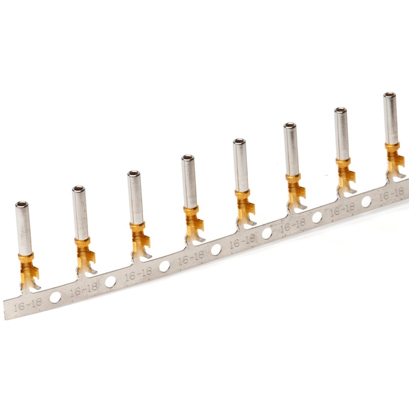 1062-16-0988 – Stamped & Formed Socket – Size 16  – 14-18 AWG, .075-.140 Insulation, 13 Amps, Gold Plated, Qty – 1 Socket