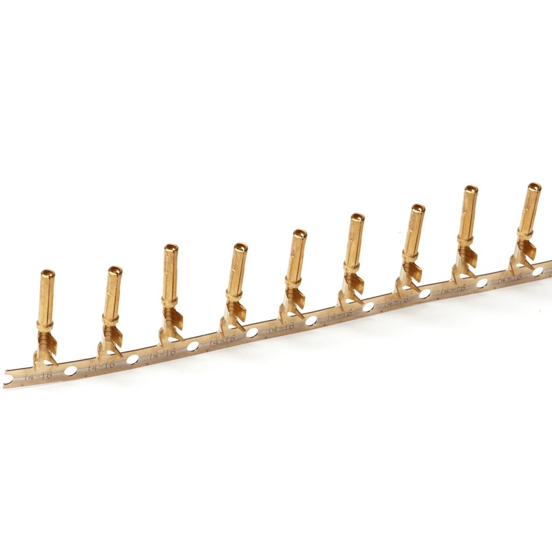 1062-16-1444 – Stamped & Formed Socket – Size 16  – 12-16 AWG, .075-.140 Insulation, Sleeveless, 13 Amps, Gold Plated, Qty – 1 Socket