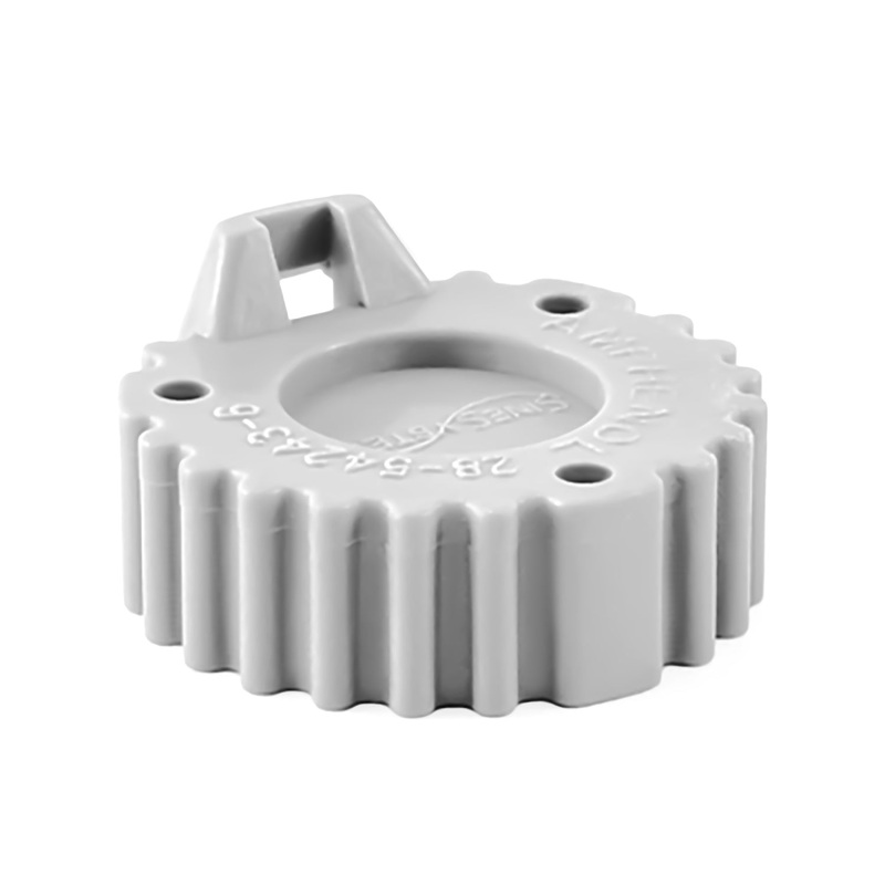 AHDC-16-9 – AHD Series –  End Cap for 9 Cavity Receptacle – Gray