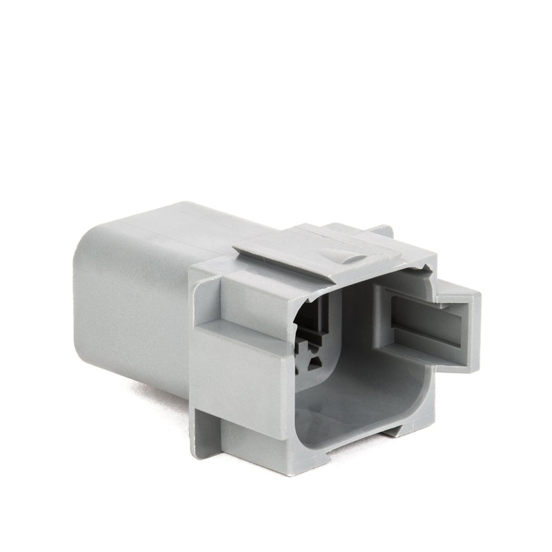 AT04-08PA – AT Series – 8 Pin Receptacle – A Key,  In-line, Gray
