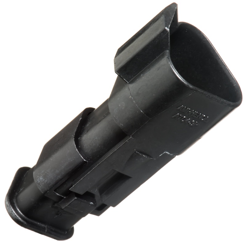 AT04-3P-SR01BLK – AT/SR01 Series – 3 Pin Receptacle – Strain Relief W/Endcap, Standard Seal, Black